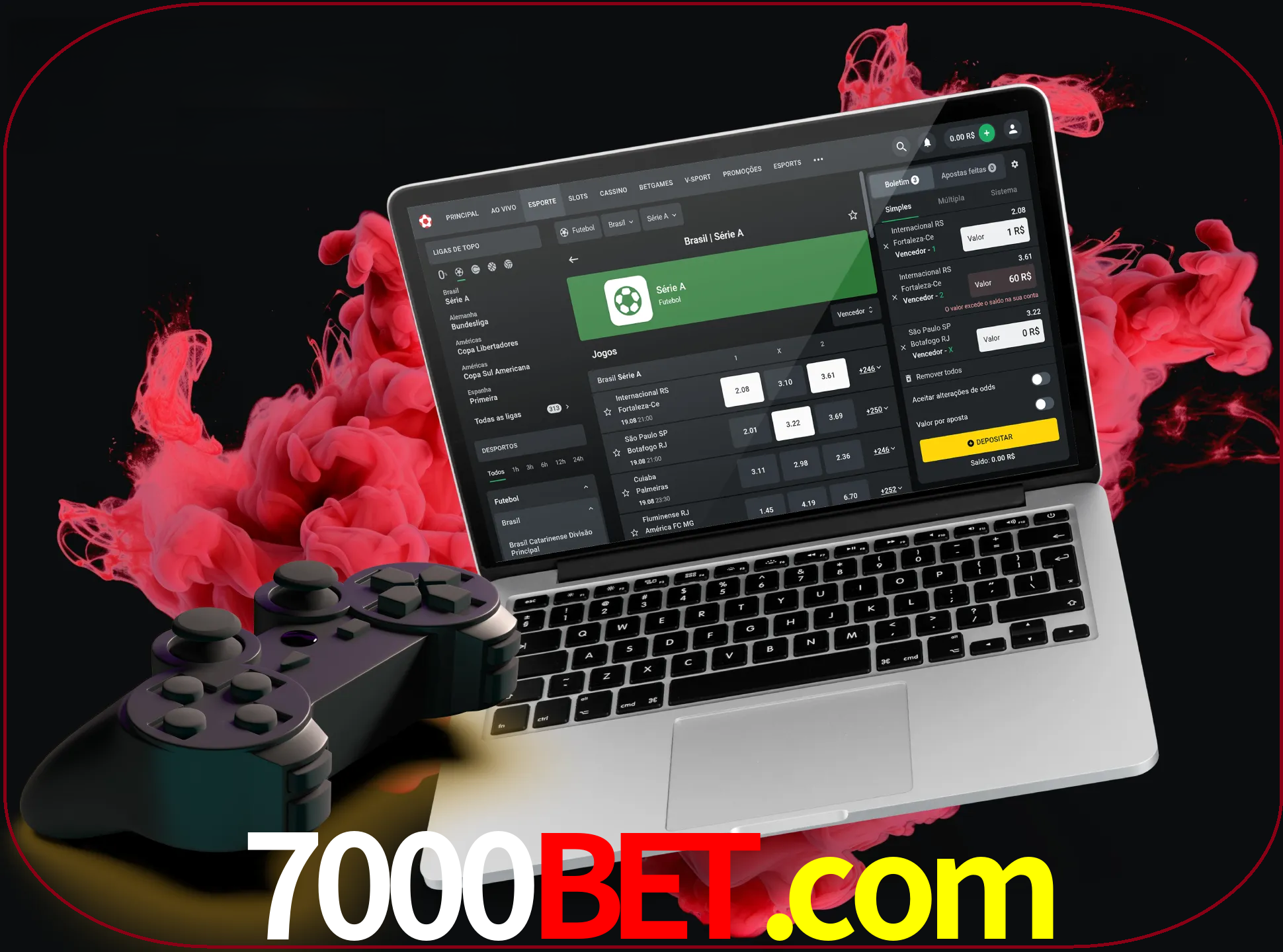 Visite a secção especial de jogos de vídeo em 7000bet para descobrir em que jogos pode apostar e ganhar muito dinheiro.